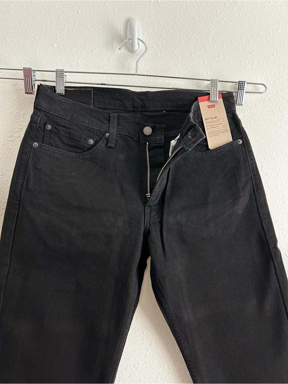Levi's 511 Slim Jeans Men's Size 32x34 Black Denim Stretch Classic